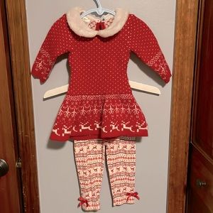 Peplum winter holiday sweater outfit